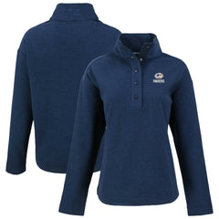 Green Bay Packers Cutter & Buck Women's Hunts Point Eco Half-Snap Sweatshirt - Navy - NFL