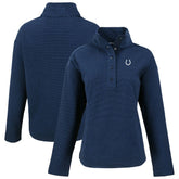 Indianapolis Colts Cutter & Buck Women's Hunts Point Eco Half-Snap Sweatshirt - Navy - NFL