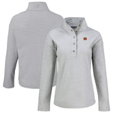 Cincinnati Bengals Cutter & Buck Women's Hunts Point Eco Half-Snap Sweatshirt - Gray - NFL