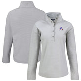 New England Patriots Cutter & Buck Women's Hunts Point Eco Half-Snap Sweatshirt - Gray - NFL