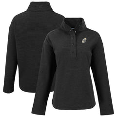 New Orleans Saints Cutter & Buck Women's Hunts Point Eco Half-Snap Sweatshirt - Black - NFL