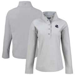 Minnesota Vikings Cutter & Buck Women's Hunts Point Eco Half-Snap Sweatshirt - Gray - NFL