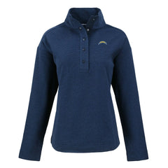 Los Angeles Chargers Cutter & Buck Women's Hunts Point Eco Half-Snap Sweatshirt - Navy - NFL