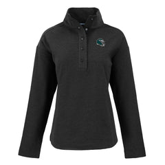 Philadelphia Eagles Cutter & Buck Women's Hunts Point Eco Half-Snap Sweatshirt - Black - NFL