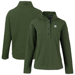 Pittsburgh Steelers Cutter & Buck Women's Hunts Point Eco Half-Snap Sweatshirt - Green - NFL