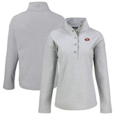 San Francisco 49ers Cutter & Buck Women's Hunts Point Eco Half-Snap Sweatshirt - Gray - NFL