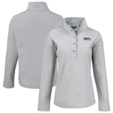 Seattle Seahawks Cutter & Buck Women's Hunts Point Eco Half-Snap Sweatshirt - Gray - NFL