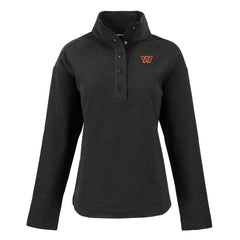 Washington Commanders Cutter & Buck Women's Hunts Point Eco Half-Snap Sweatshirt - Black - NFL