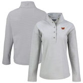 Washington Commanders Cutter & Buck Women's Hunts Point Eco Half-Snap Sweatshirt - Gray - NFL