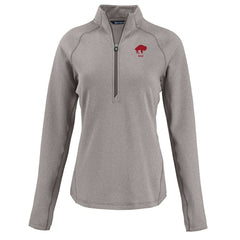Buffalo Bills Cutter & Buck Women's Peshastin Eco Fleece Recycled Tri-Blend Raglan Half-Zip Jacket - Heather Gray - NFL