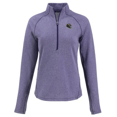 Baltimore Ravens Cutter & Buck Women's Peshastin Eco Fleece Recycled Tri-Blend Raglan Half-Zip Jacket - Heather Purple - NFL