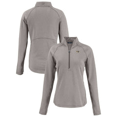 Baltimore Ravens Cutter & Buck Women's Peshastin Eco Fleece Recycled Tri-Blend Raglan Half-Zip Jacket - Heather Gray - NFL