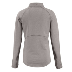 Baltimore Ravens Cutter & Buck Women's Peshastin Eco Fleece Recycled Tri-Blend Raglan Half-Zip Jacket - Heather Gray - NFL