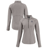 Chicago Bears Cutter & Buck Women's Americana Peshastin Eco Fleece Recycled Tri-Blend Raglan Half-Zip Jacket - Heather Gray - NFL