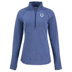 Indianapolis Colts Cutter & Buck Women's Peshastin Eco Fleece Recycled Tri-Blend Raglan Half-Zip Jacket - Heather Royal - NFL