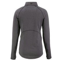Detroit Lions Cutter & Buck Women's Peshastin Eco Fleece Recycled Tri-Blend Raglan Half-Zip Jacket - Heather Black - NFL