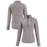 Denver Broncos Cutter & Buck Women's Americana Peshastin Eco Fleece Recycled Tri-Blend Raglan Half-Zip Jacket - Heather Gray - NFL