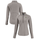 Green Bay Packers Cutter & Buck Women's Peshastin Eco Fleece Recycled Tri-Blend Raglan Half-Zip Jacket - Heather Gray - NFL