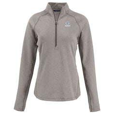 Green Bay Packers Cutter & Buck Women's Peshastin Eco Fleece Recycled Tri-Blend Raglan Half-Zip Jacket - Heather Gray - NFL