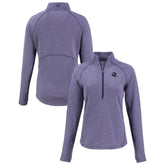 Minnesota Vikings Cutter & Buck Women's Peshastin Eco Fleece Recycled Tri-Blend Raglan Half-Zip Jacket - Heather Purple - NFL