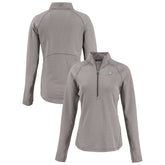 Philadelphia Eagles Cutter & Buck Women's Peshastin Eco Fleece Recycled Tri-Blend Raglan Half-Zip Jacket - Heather Gray - NFL