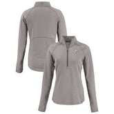 Pittsburgh Steelers Cutter & Buck Women's Peshastin Eco Fleece Recycled Tri-Blend Raglan Half-Zip Jacket - Heather Gray - NFL
