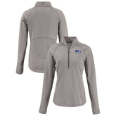 Seattle Seahawks Cutter & Buck Women's Peshastin Eco Fleece Recycled Tri-Blend Raglan Half-Zip Jacket - Heather Gray - NFL
