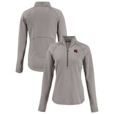 Washington Commanders Cutter & Buck Women's Peshastin Eco Fleece Recycled Tri-Blend Raglan Half-Zip Jacket - Heather Gray - NFL