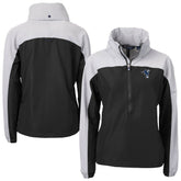 Indianapolis Colts Cutter & Buck Women's Charter Eco Recycled Half-Zip Hooded Anorak Jacket - Black - NFL