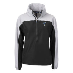 Indianapolis Colts Cutter & Buck Women's Charter Eco Recycled Half-Zip Hooded Anorak Jacket - Black - NFL