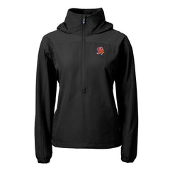 Tampa Bay Buccaneers Cutter & Buck Women's Charter Eco Recycled Half-Zip Hooded Anorak Jacket - Black - NFL