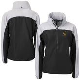 Pittsburgh Steelers Cutter & Buck Women's Charter Eco Recycled Half-Zip Hooded Anorak Jacket - Black - NFL