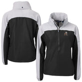 Cleveland Browns Cutter & Buck Women's Charter Eco Recycled Half-Zip Hooded Anorak Jacket - Black - NFL