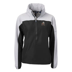 Cleveland Browns Cutter & Buck Women's Charter Eco Recycled Half-Zip Hooded Anorak Jacket - Black - NFL