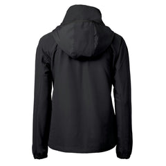 Detroit Lions Cutter & Buck Women's Charter Eco Recycled Half-Zip Hooded Anorak Jacket - Black - NFL