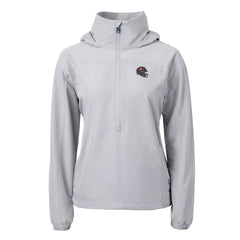 Tampa Bay Buccaneers Cutter & Buck Women's Charter Eco Recycled Half-Zip Hooded Anorak Jacket - Gray - NFL