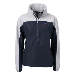 Washington Commanders Cutter & Buck Women's Charter Eco Recycled Half-Zip Hooded Anorak Jacket - Navy - NFL