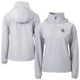Buffalo Bills Cutter & Buck Women's Charter Eco Recycled Half-Zip Hooded Anorak Jacket - Gray - NFL