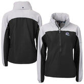 Buffalo Bills Cutter & Buck Women's Charter Eco Recycled Half-Zip Hooded Anorak Jacket - Black - NFL
