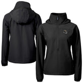 Baltimore Ravens Cutter & Buck Women's Charter Eco Recycled Half-Zip Hooded Anorak Jacket - Black - NFL