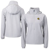 Green Bay Packers Cutter & Buck Women's Charter Eco Recycled Half-Zip Hooded Anorak Jacket - Gray - NFL