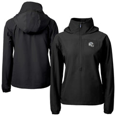 Indianapolis Colts Cutter & Buck Women's Charter Eco Recycled Half-Zip Hooded Anorak Jacket - Black - NFL
