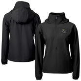 Jacksonville Jaguars Cutter & Buck Women's Charter Eco Recycled Half-Zip Hooded Anorak Jacket - Black - NFL