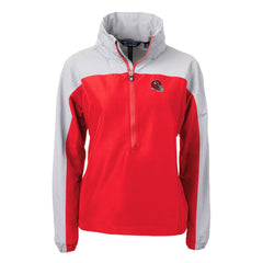 Kansas City Chiefs Cutter & Buck Women's Charter Eco Recycled Half-Zip Hooded Anorak Jacket - Red - NFL