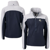 Los Angeles Chargers Cutter & Buck Women's Charter Eco Recycled Half-Zip Hooded Anorak Jacket - Navy - NFL