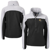 San Francisco 49ers Cutter & Buck Women's Charter Eco Recycled Half-Zip Hooded Anorak Jacket - Black - NFL