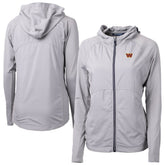 Washington Commanders Cutter & Buck Women's Primary Adapt Eco Knit Hybrid Recycled Full-Zip Jacket - Gray - NFL