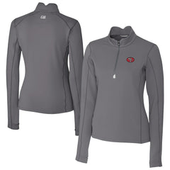 San Francisco 49ers Cutter & Buck Women's Traverse Stretch Quarter-Zip Pullover Top - Gray - NFL