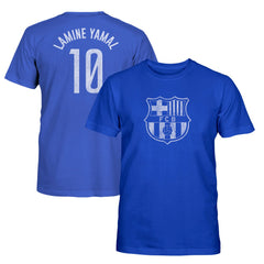 Lamine Yamal Barcelona 1863FC Youth Player Name & Number T-Shirt Blue