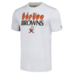 Cleveland Browns Homage Unisex The NFL ASL Collection by Love Sign American Sign Language T-Shirt - Ash - NFL